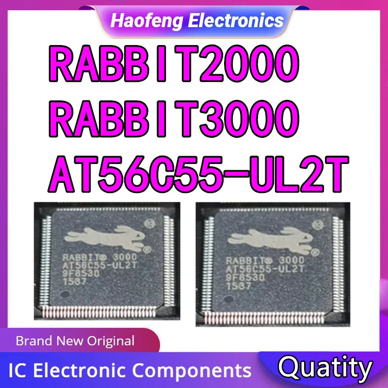 

2pcs/lot RABBIT3000 AT56C55-UL2T RABBIT2000 QFP100 The microprocessor IC Chip in stock
