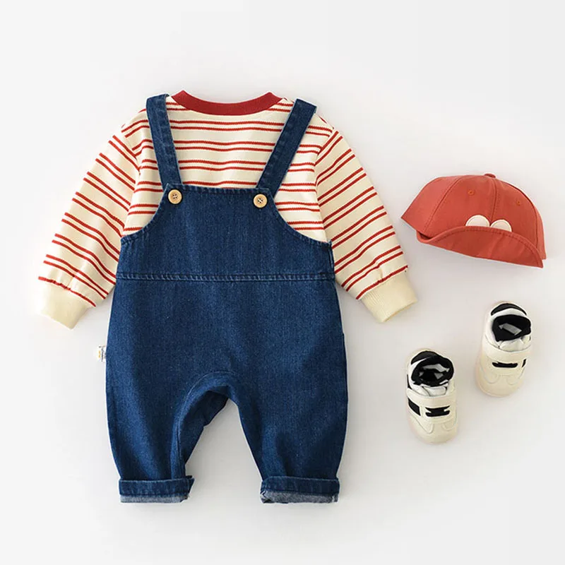 Denim Rompers Jumpsuit for Baby Boys and Girls