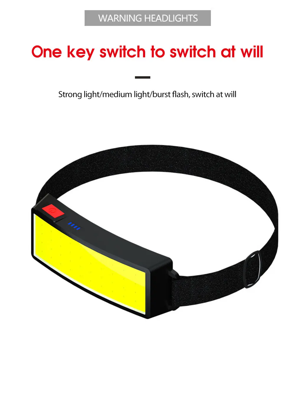 Description Picture 5 of itemNew Trend Cob Headlights Outdoor Household Portable LED Headlight with Built-in 1200mah Battery USB Rechargeable Head Lamp