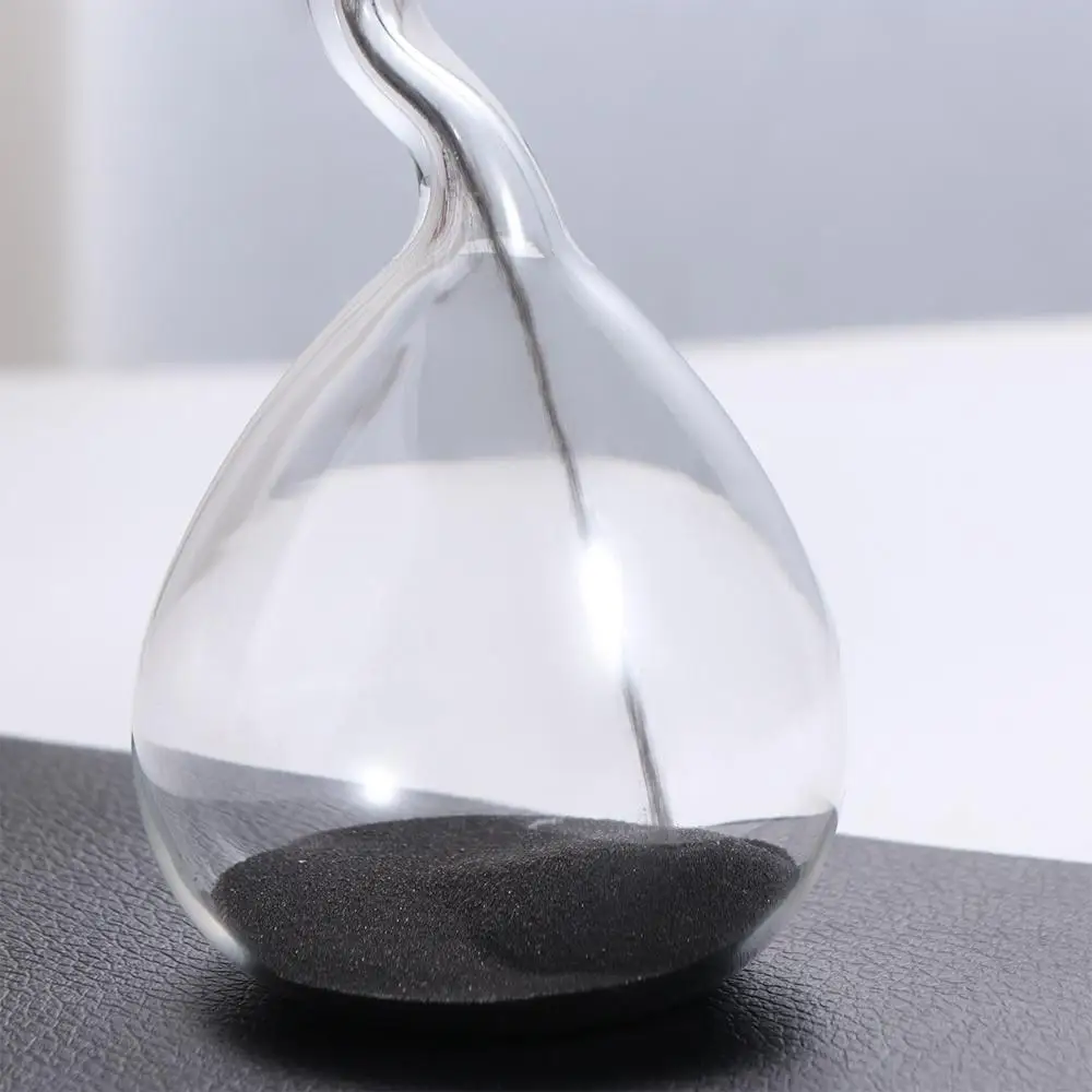 Modern Style Curve Design Hourglass Glass Craft Creative Sand Clock Transparent No Timing Sand Timer Office