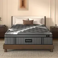 King Mattress 14Inch Soft Memory Foam Hybrid Mattress in Box Plush Feel King Size Mattress with Supportive Pocket Coil 1