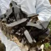 Natural Black Smoke Quartz Crystal Clusters, Quartz Original Mineral Sample Recovery Gems, Home Office Degaussing Clusters 1