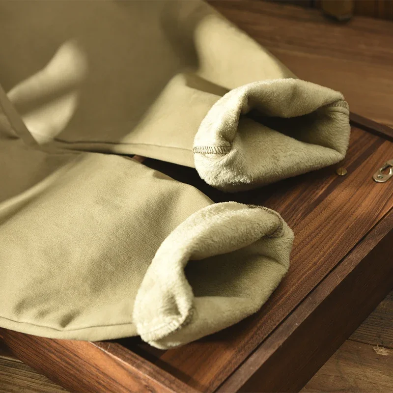 Casual Pants Men Winter Cotton Solid Loose Safari Style With Pocket Sizes 28-38