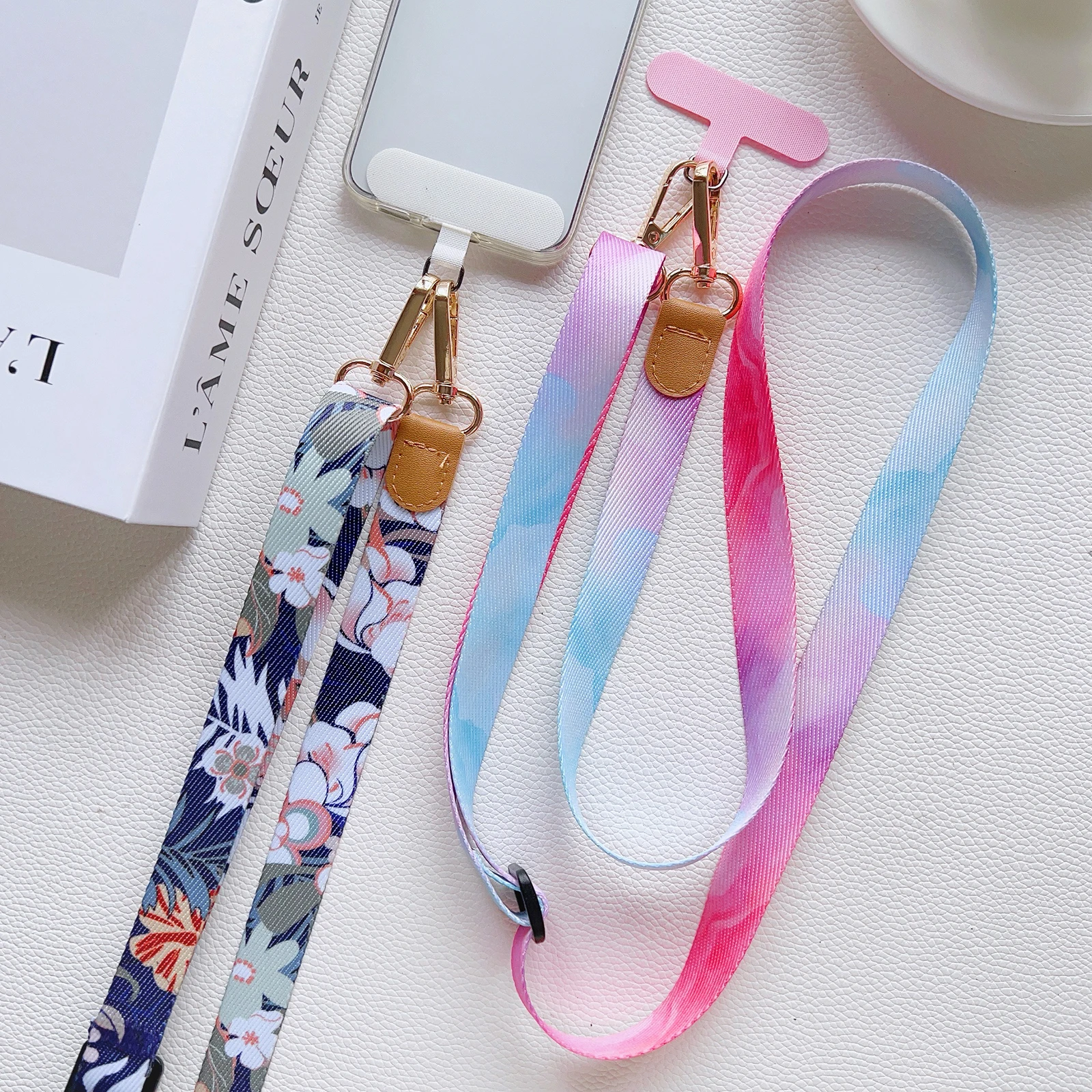 Retro Pattern Crossbody Phone Strap with Adjustable Length - Universal Antilost Neck Lanyard