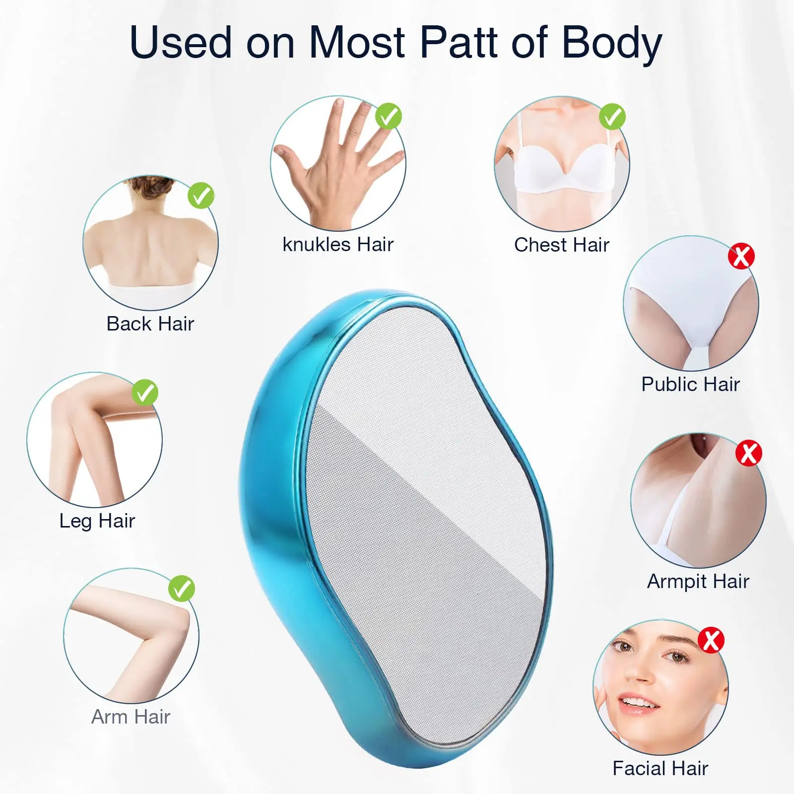 New 2024 Hot Glass Hair Remover Painless Epilator Easy Cleaning Reusable Body Ca&hellip;