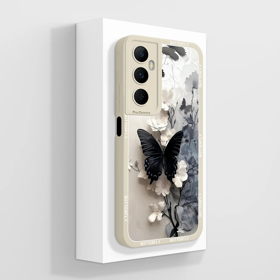 Elegant Oil Painting Flower Silicone Soft Protective Phone Case