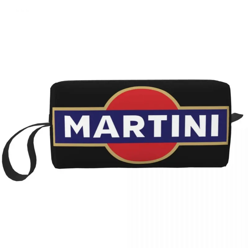 

Martini Symbol Travel Toiletry Bag for Women Racing Sport Cosmetic Makeup Bag Beauty Storage Bags Dopp Kit Case Box Gifts