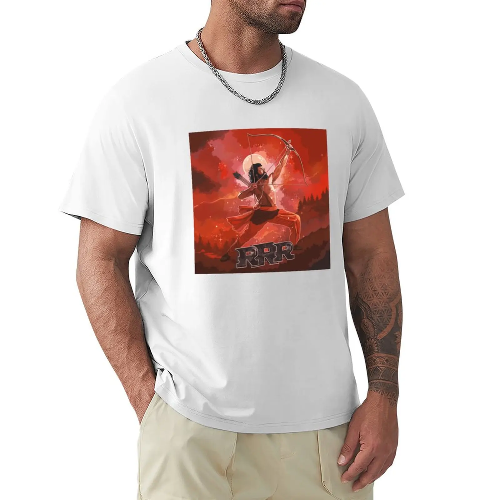 

RRR - Ram Charan T-Shirt animal prinfor boys quick drying Short sleeve tee vintage mens graphic t-shirts anime