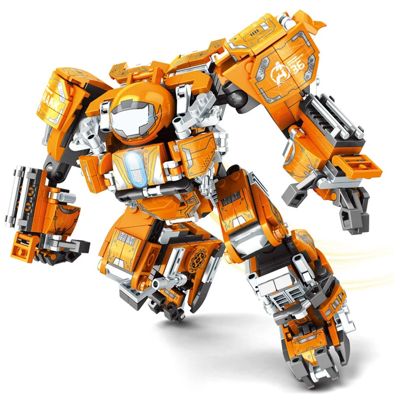 Superheroes Mecha Building Blocks Toys for Boys Super Armor Robot Model Military Warrior Action Figures Gifts for Kids Children 6