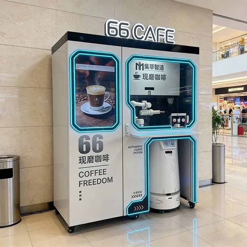 รูปสินค้า หุ่นยนต์ชงกาแฟอัจฉริยะ ครบวงจร บด-ชง-ส่ง