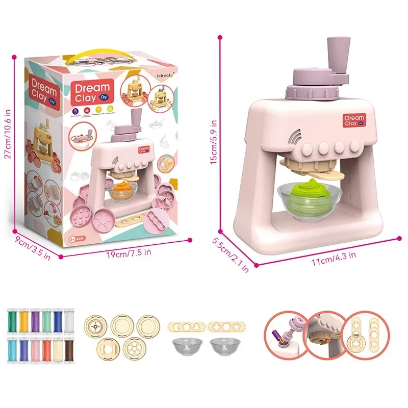Children's Pasta Machine Toys Clay Creative Shapes Colorful Mud Shapes Children's Play House Toys 4