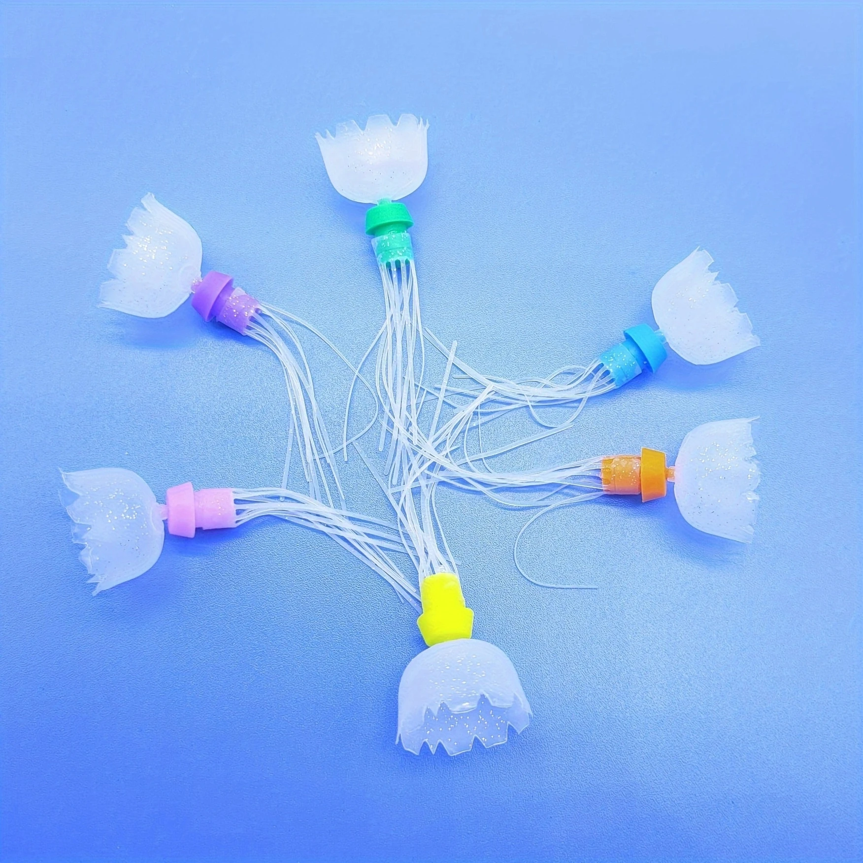 3pcs/set Artificial Jellyfishes Aquarium Fish Tank Accessories Simulation Fluorescent Jellyfish Tank Aquarium Landscaping
