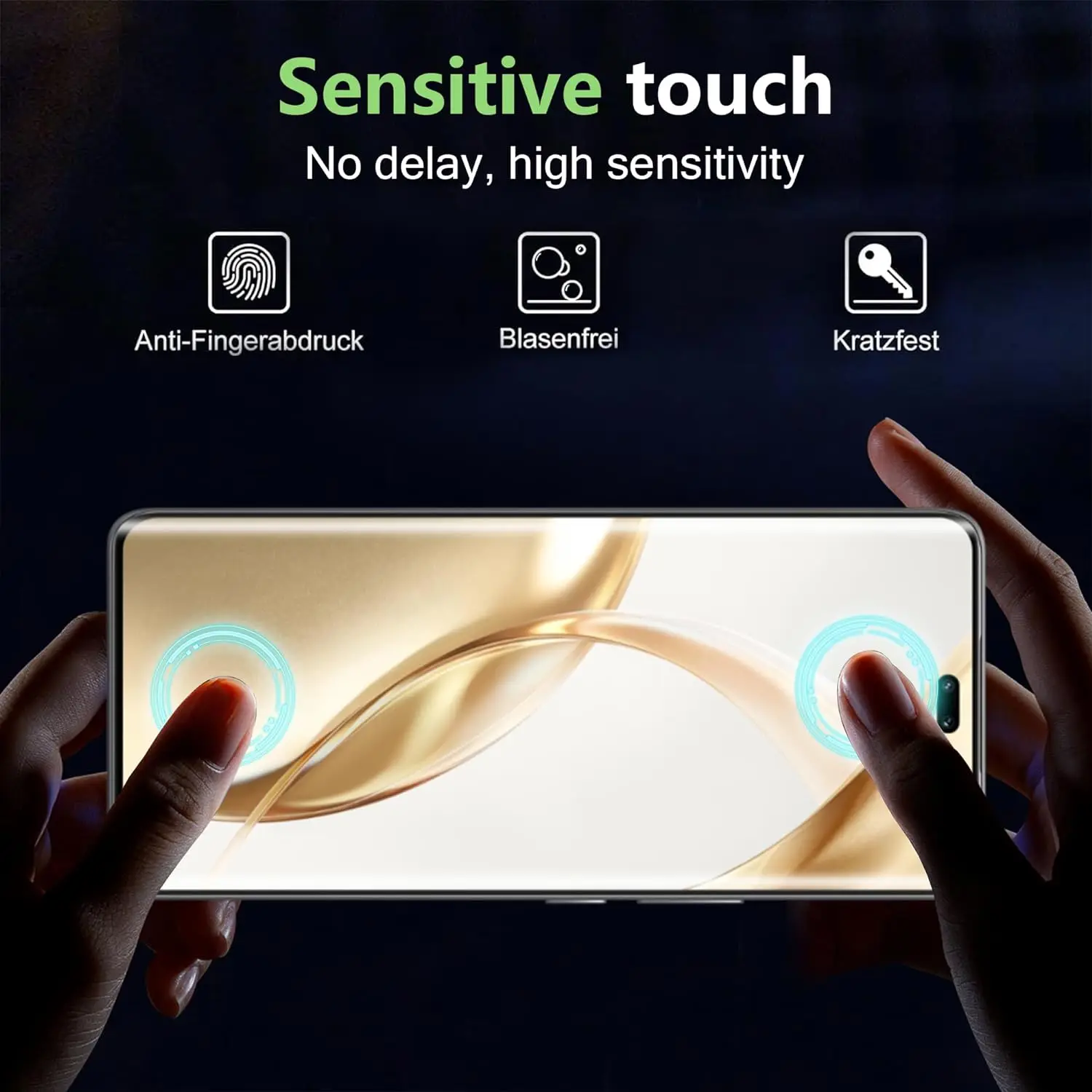 3D Curved 9H Tempered Glass Screen and Camera Lens Protector