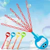 Children's Bubble Machine Five Claw Smiling Face Bubble Stick Toy Porous Manual Bubble Blowing Outdoor Toys for Boys and Girls 2