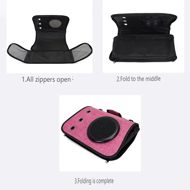 Portable Cat Bag Foldable Hand-held Space Capsule Shoulder Bags Mesh Breathable Outing Pet Crossbody Bag Kitten and Dog Supplies