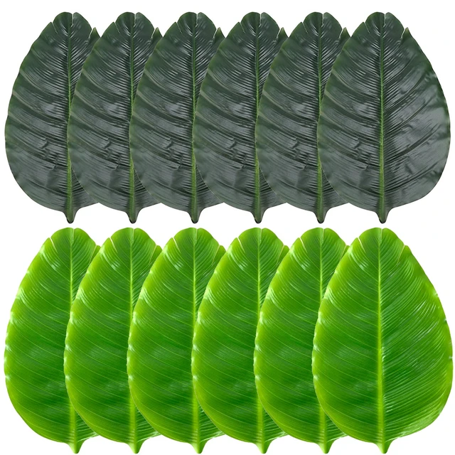 Artificial Banana Leaf Table Decor Hawaiian Beach Theme Party Home Desktop  Ornament Jungle Safari Party Simulation