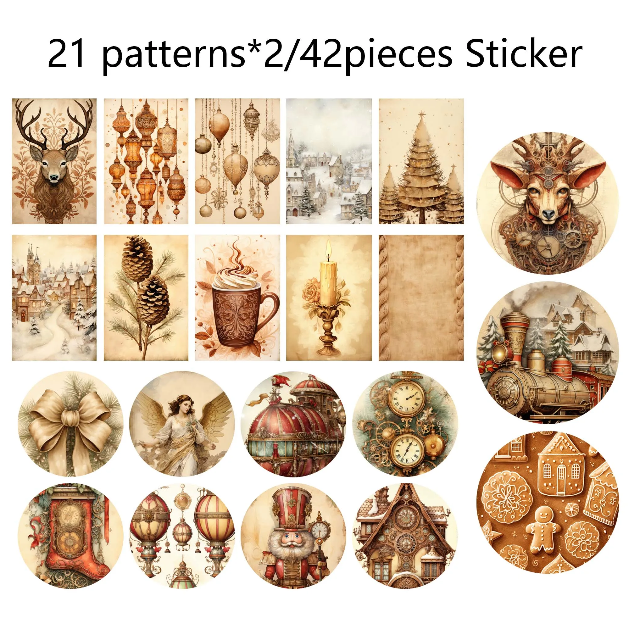 Stickers Scrapbooking Supplies Scrapbooking Paper 54pieces Vintage Mechanical Animal DIY Writable Background Paperpads With Sticker Arts Crafts Scrapbooking
