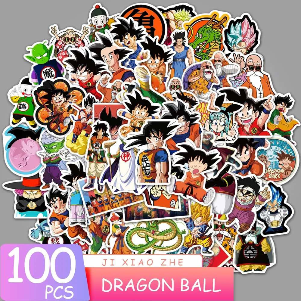 100pcs Varied Anime Stickers Attack on Titan Dragon Ball One Piece Demon Slayer Waterproof Phone Case Cute Sticker Pack