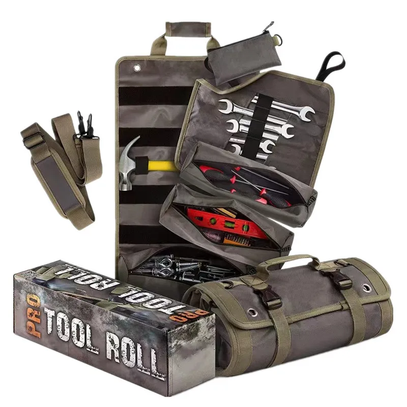 Multi-Purpose Tool Bag Professional High Quality Multi Pocket Hardware Tools Pouch Roll UP Small Portable Tools Organizer Bag