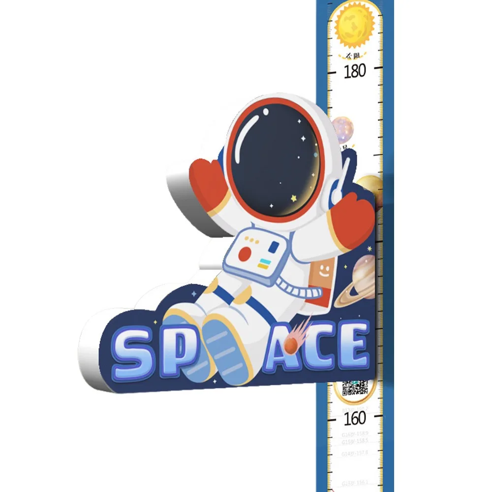 Colorful 3D Cartoon Animal Children's Height Growth Chart - Removable Wall Art Ruler