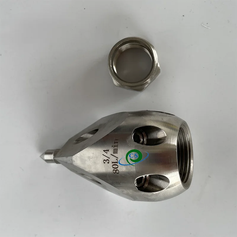 High Pressure 2.5kg cleaning Piercing nozzle high impact dredge water jet sewer pipe drainage 1inch 170L/min