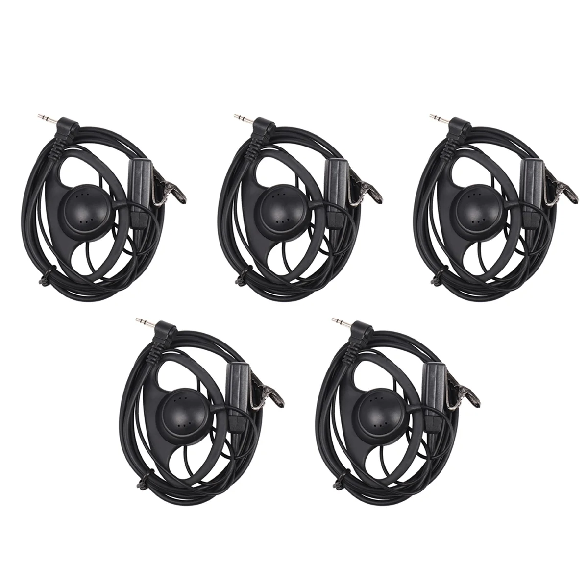 5X 1 Pin D Tipo Auricolare Gancio Per L'Orecchio Auricolare Ptt Mic Auricolare Per Motorola Talkabout Radio Portatile Tlkr T3 T4 T60 T80