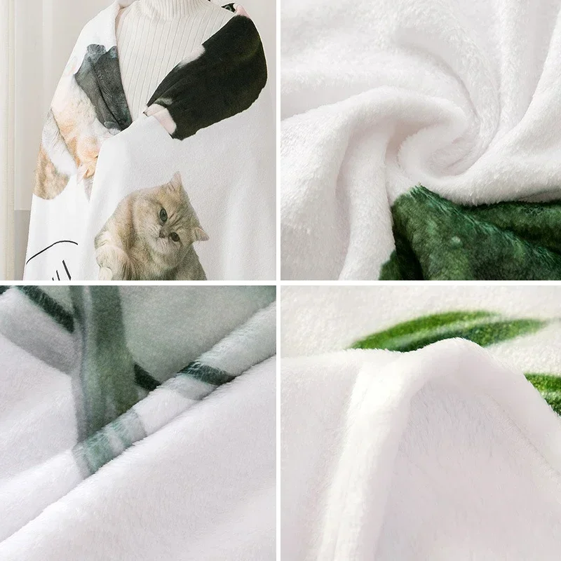 Nap Blanket P-Plim P-Plims Lovely Warm Knee Bed Fleece Camping Custom Sofa Winter Kids Fluffy Soft Blankets Microfiber Bedding 6