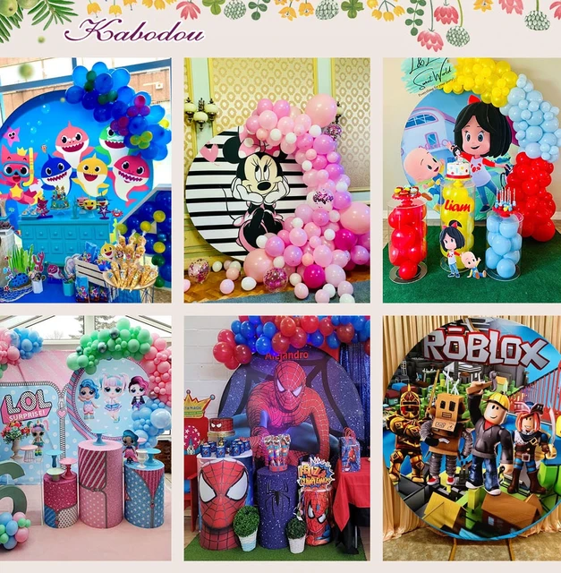 Cenário com tema de videogame Roblox para fotos de festa de aniversário  para meninas, artigos de festa de aniversário, tema Roblox pano de fundo  para chá de bebê, fotografia, pano de fundo