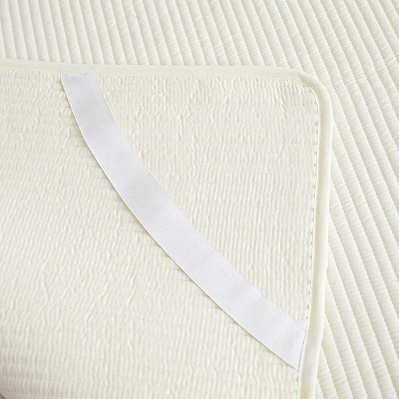 3PC quilted solid color patterned mattress cover Bedroom dormitory washable machine washable (pillowcase included)