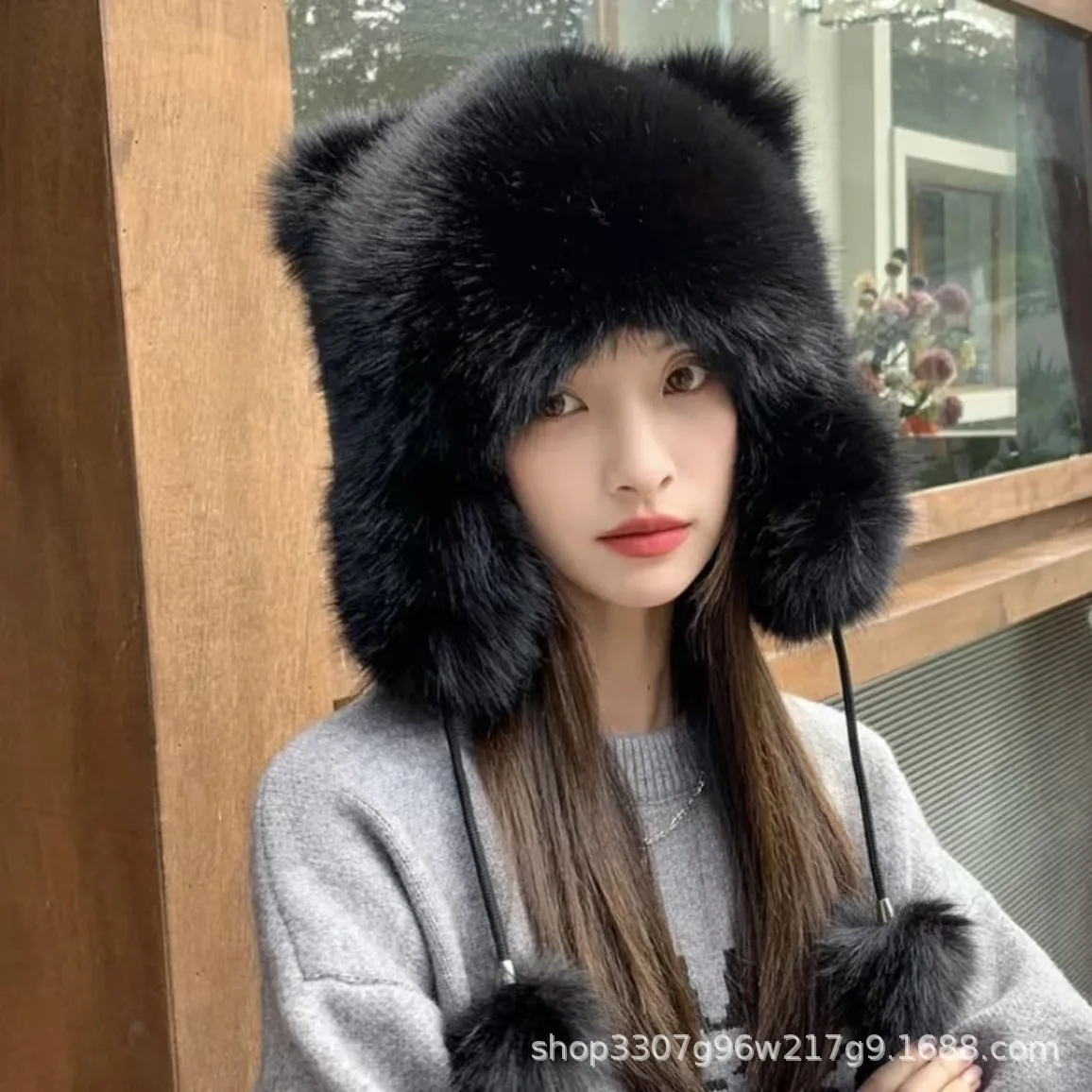 Women’s Faux Fox Fur Lei Feng Hat