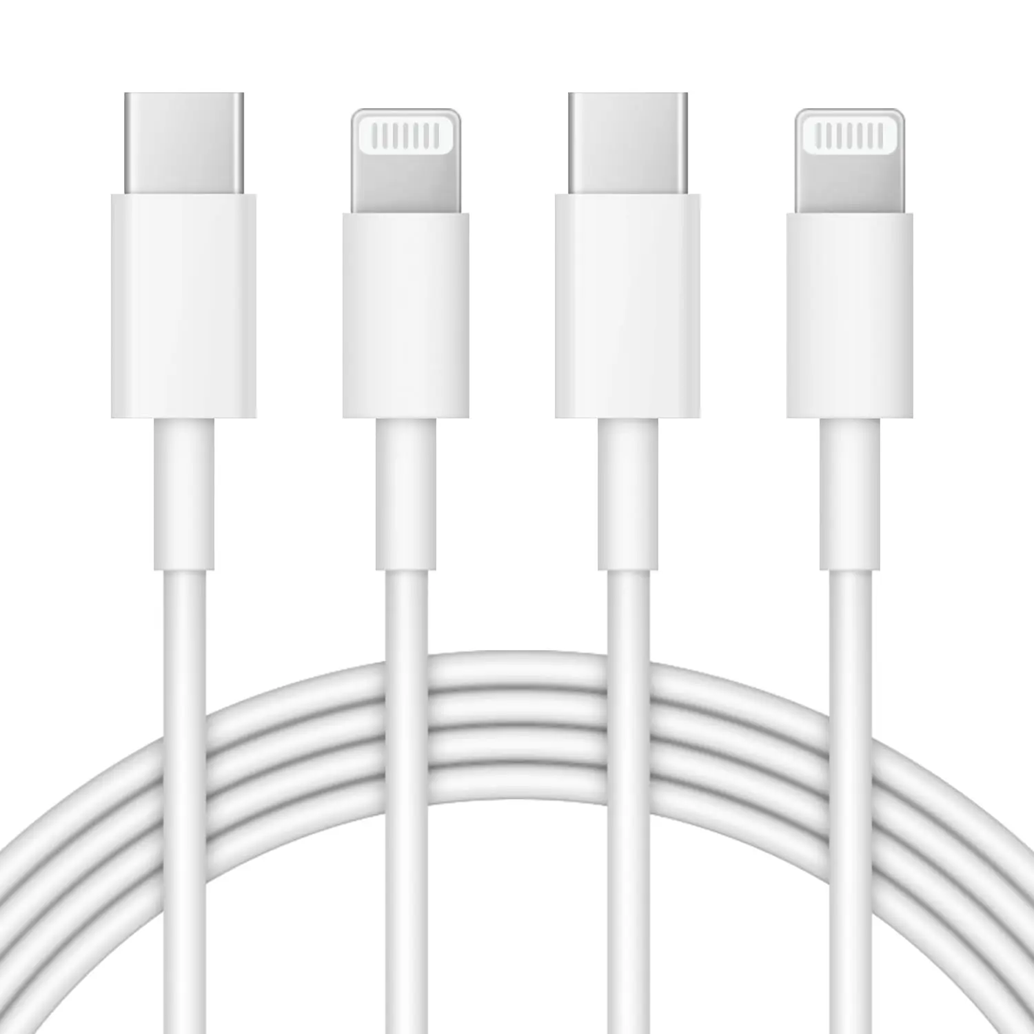Быстрое зарядное устройство для iPhone, кабель с подсветкой [2 шт. в упаковке] длинные синхронизирующие шнуры для быстрой зарядки (6 футов) для 13/12 Pro Max,13/12/11 Pro Max