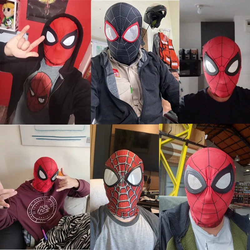 PS5 Spider-Man Mask Cosplay Costume Spiderman Masks Halloween Party Props  Adult
