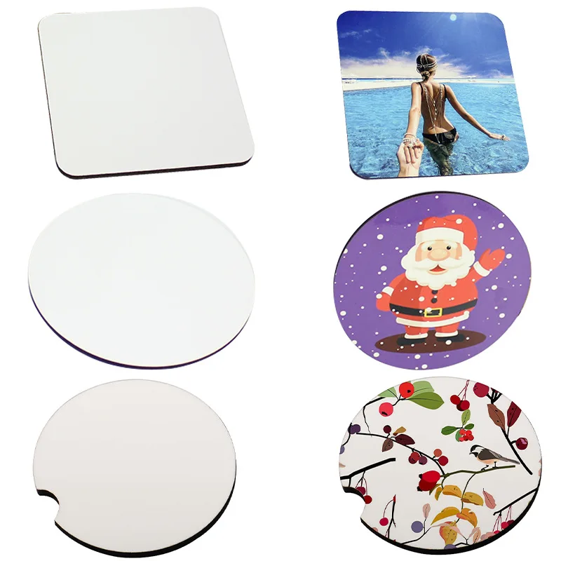 

Free Shipping 20pcs/Lot Wooden MDF Coasters Sublimation Blank MDF Cork Coasters with Cork Back for Heat Press Printing