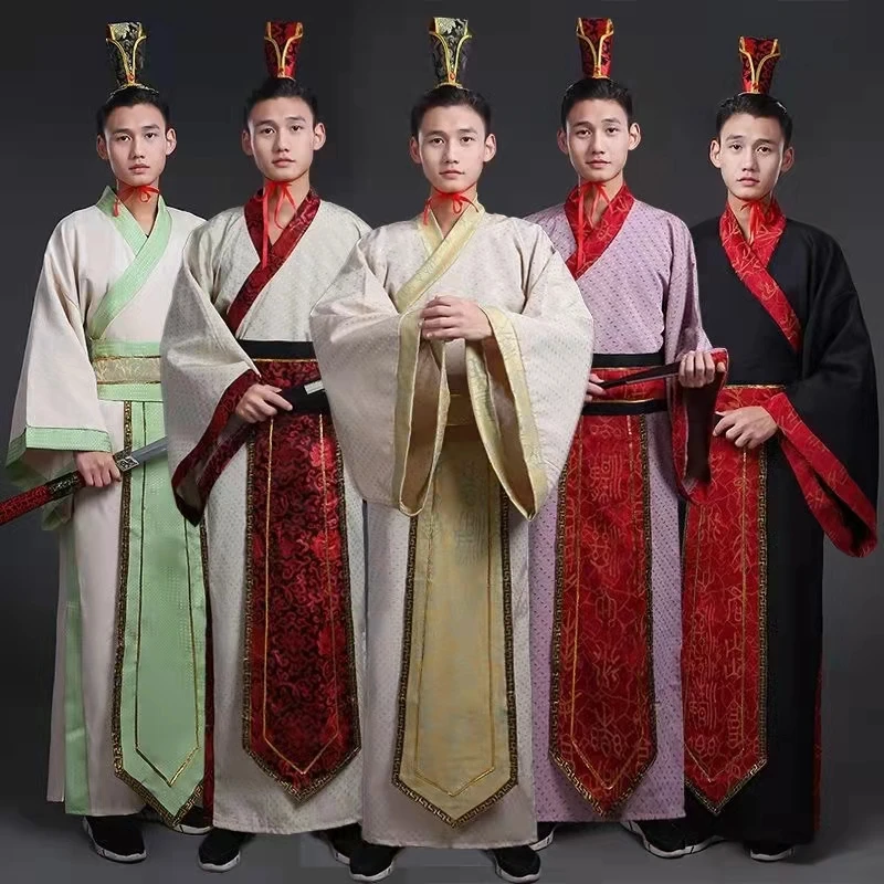 Hanfu National Chinese Dance Costume Men Ancient Cosplay Traditional Chinese Clothing for Men Hanfu Clothes Graduation Dress ancient chinese costume kids child seven fairy hanfu dress clothing folk dance performance chinese traditional dress for girls