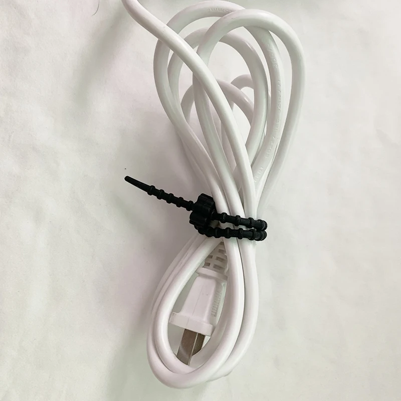 Color Silicone Four-leaf Clover Cable Tie key Ring Rope lanyard Headphone Cable Data Storage And Finishing Tie