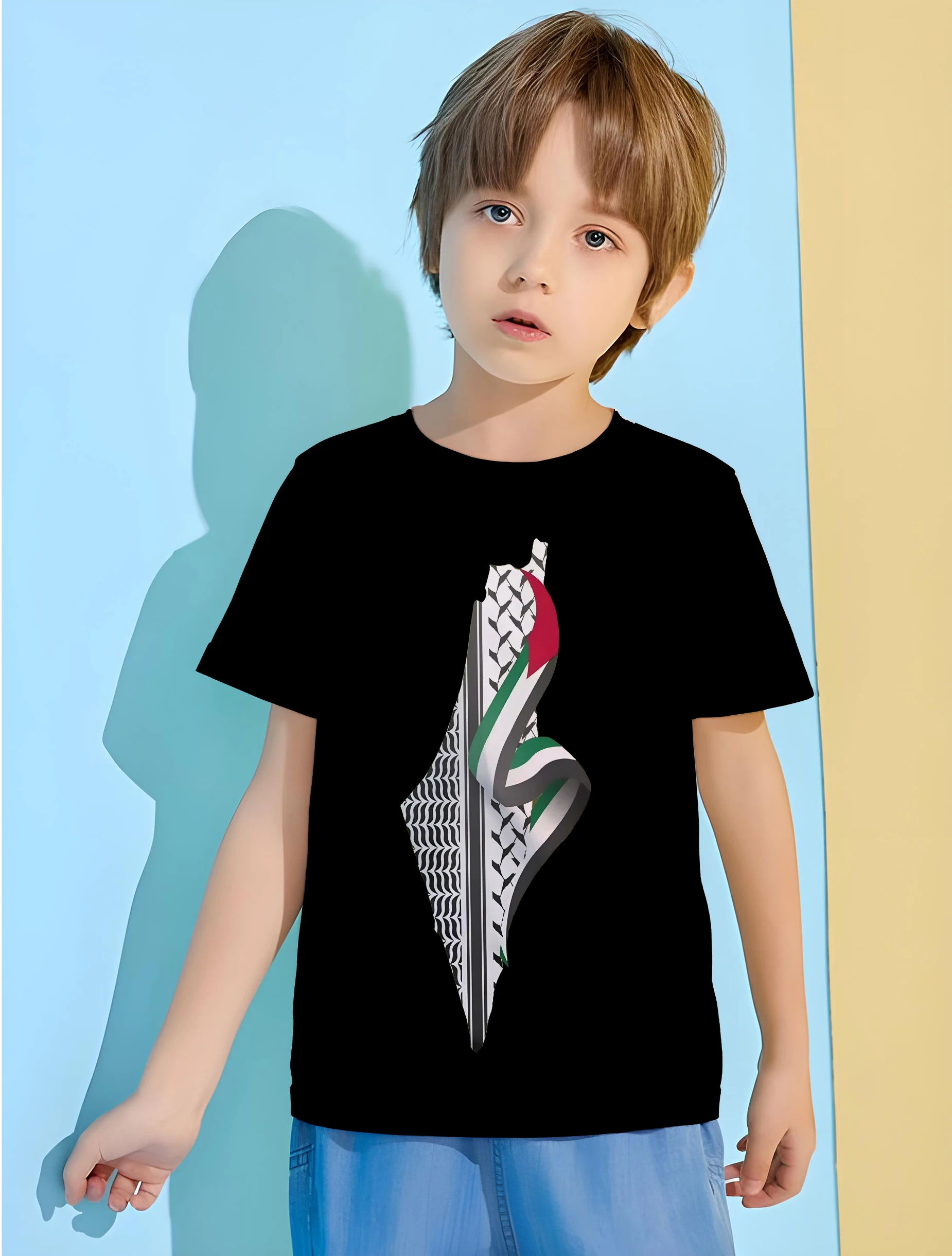 Palestine Flag Kids' T-Shirts for Boys