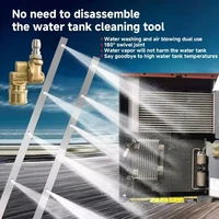 Car Water Tank Cleaning Removal-Free Radiator Condenser Cleaning Tool Water and Steam Dual-Use With 1/4 for Pressure Washer Gun 2