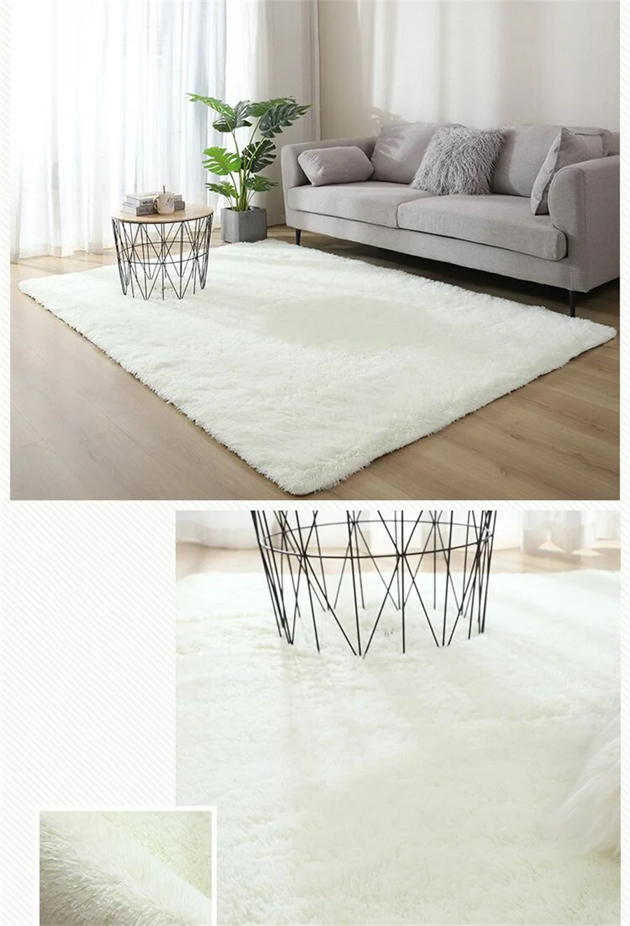 New Thick Carpet for Living Room Plush Rug Children Bed Room Fluffy Floor Carpets Window Bedside Home Decor Rugs Soft Velvet Mat