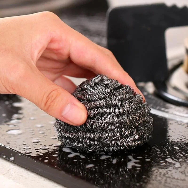 Stainless Steel Scouring Pads 6pcs for Kitchens Bathroom Cast Iron Cleaner cast iron cleaner
