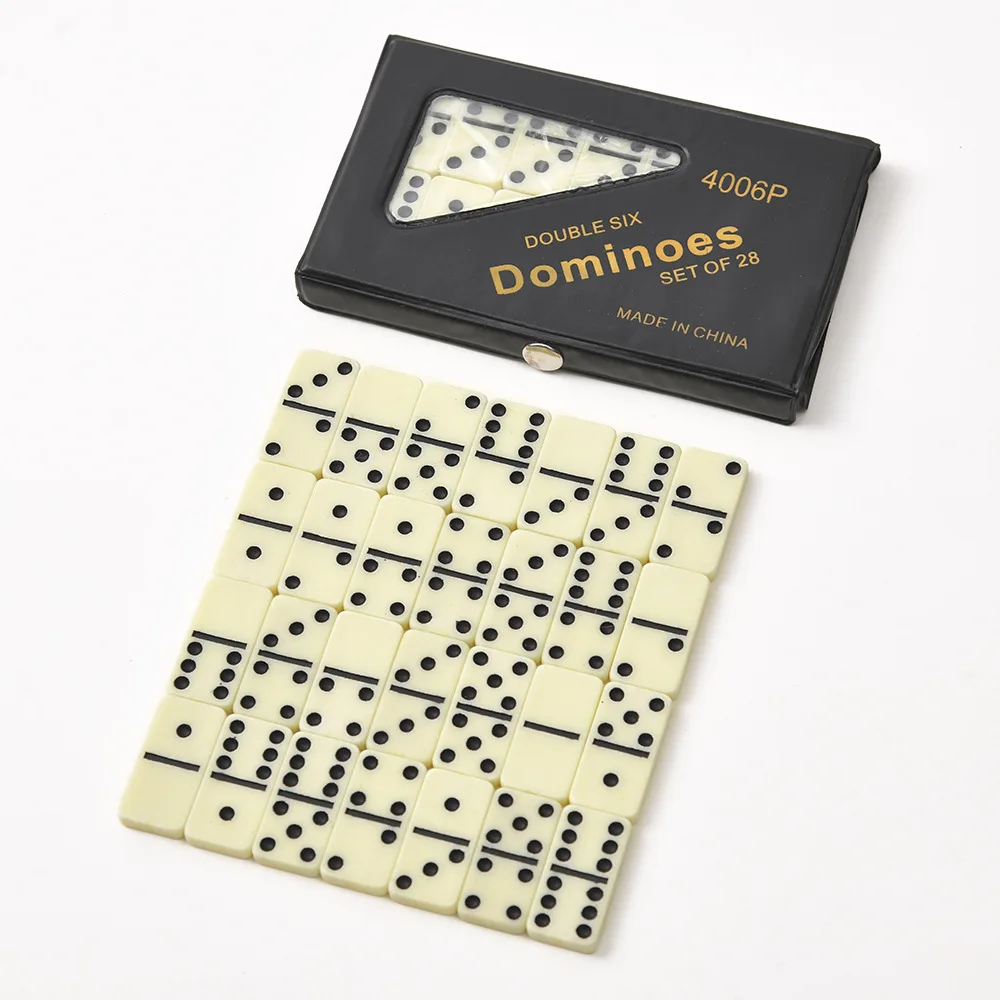 Vibrant Double Sixes Dominoes Set with Durable PVC Storage Box