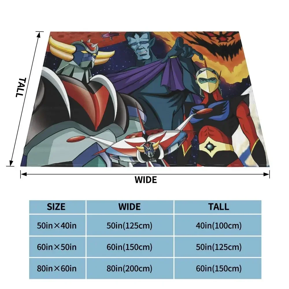 Description Picture 4 of itemMazinger Z Anime Goldorak Actarus Fleece Throw Blanket UFO Robot Grendizer Blanket for Bedding Office Lightweight Thin Bedspread