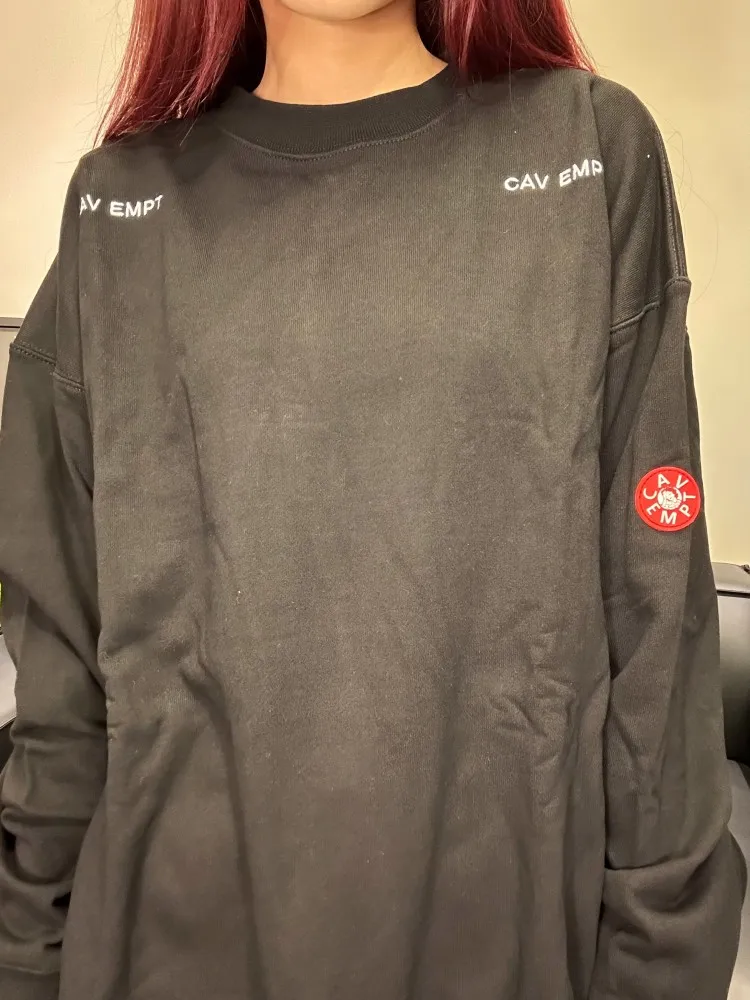 

CAVEMPT C.E Sweatshirts Men Oversized Black Woman Top Quality Long Sleeve Coat CAV EMPT Loose Hoodie Haikyuu Men Clothing