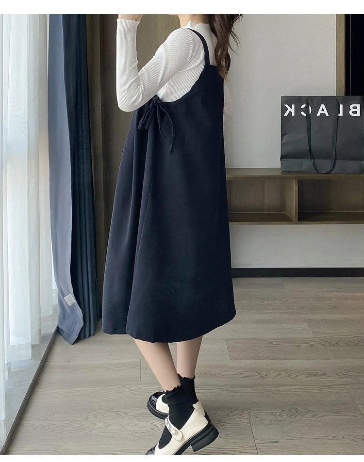 New Year Maternity Dress Red Strap Dress with Bow Plus Size Pregnant Woman Party Sleeveless Pregnancy A-line Dresses womens dresses