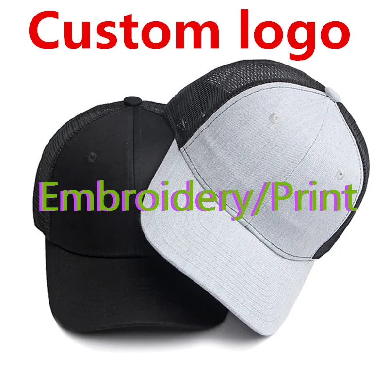 Logo Mesh trucker caps for adult Men solid patchwork Richardson 112 baseball cap Women Custom Sports hats Snapback caps gorros 2