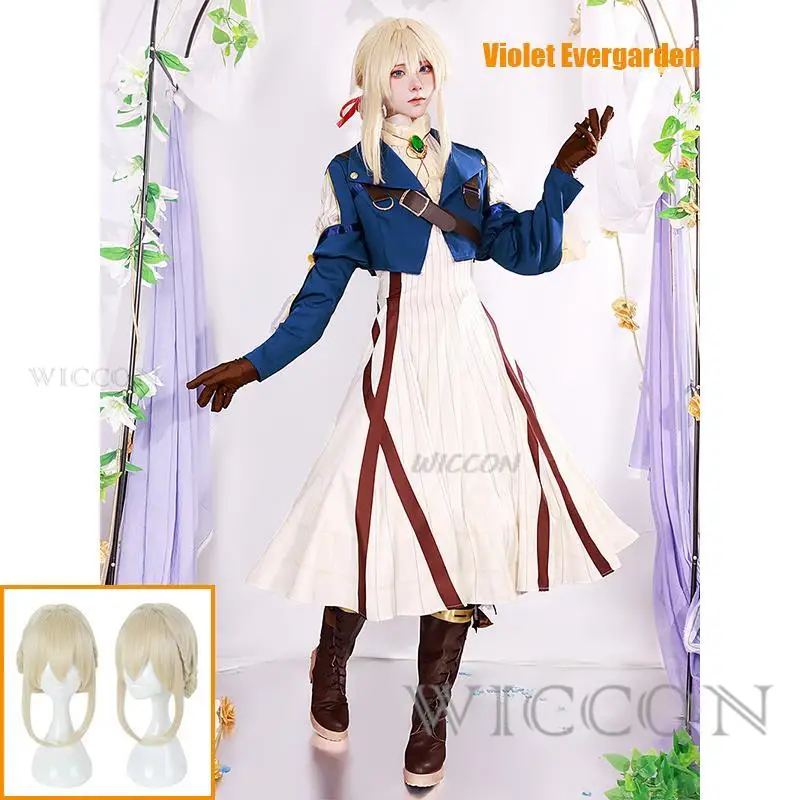 

Anime Violet Evergarden Cosplay Costumes Dress Vestido Halloween Costumes for Women Suit Wig Party A Uniform Lolita Clothes