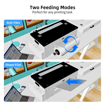 DTF Printer with free laptop L1800 Printhead and Oven bundle highspeed for A3 30cm Clothes Inkjetd with PET Film Pigment Ink 5