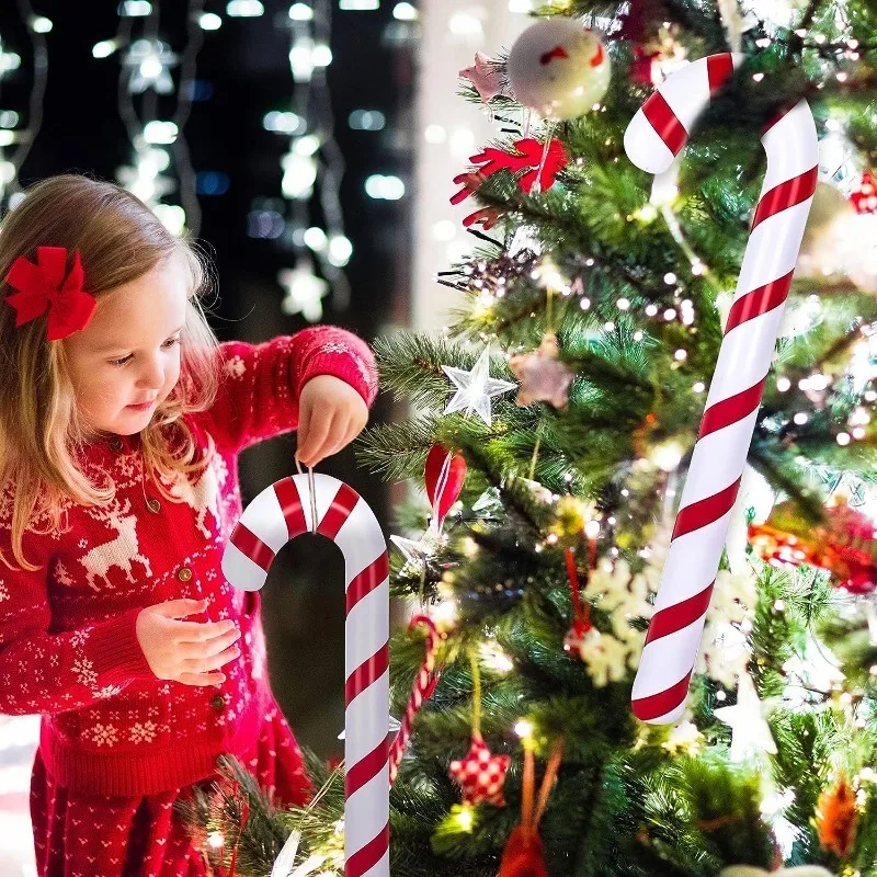 120/90CM Inflatable Christmas Candy Canes Inflatable Candy Sticks for Xmas Indoor Outdoor Decoration New Year Party Supplie christmas decorations