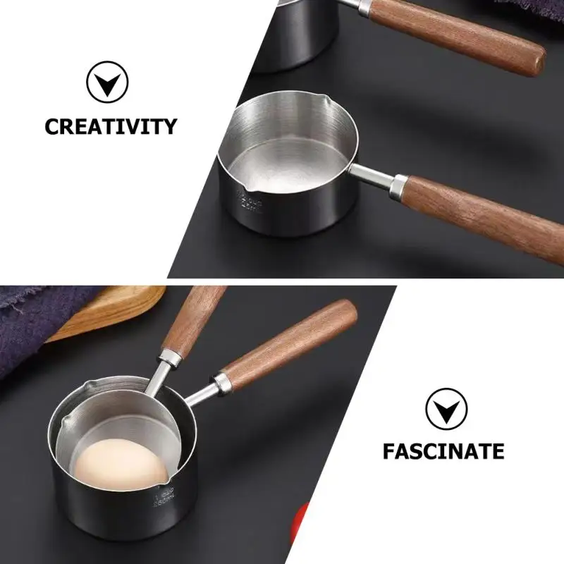 Description Picture 4 of itemPot Saucepan Pan Milk Sauce Cooking Soup Melting Butter Warmer Oil Ladle Pots Stock Coffee Induction Spout Noodle Pour Kitchen