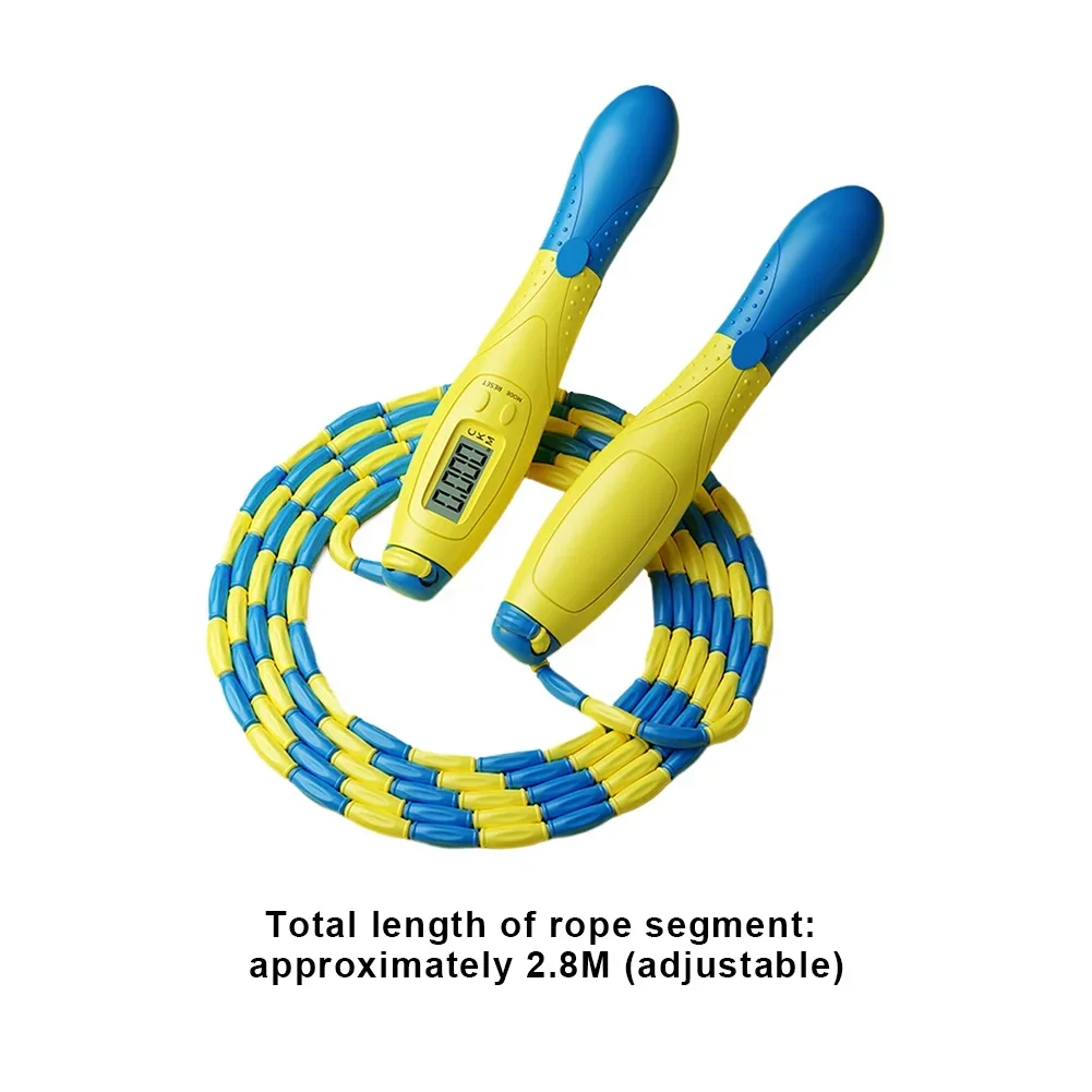 Beaded Jump Rope Skipping Rope with Counter Plastic Segmented Jump Soft Beaded Skipping for Indoor Outdoor jump rope