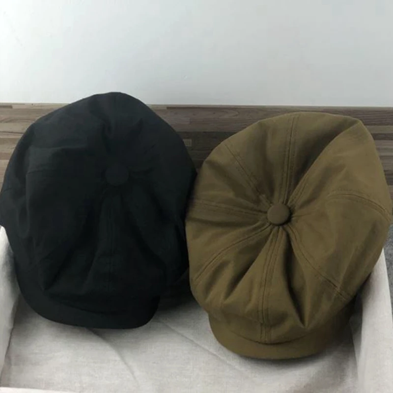 Cotton and Linen Octagonal Ivy Hat Women Fashion Berets Dad Flat Gatsby Driving Hat Big Head Men Oversize Large Newsboy Caps beret hat newsboy cap newsboy hat